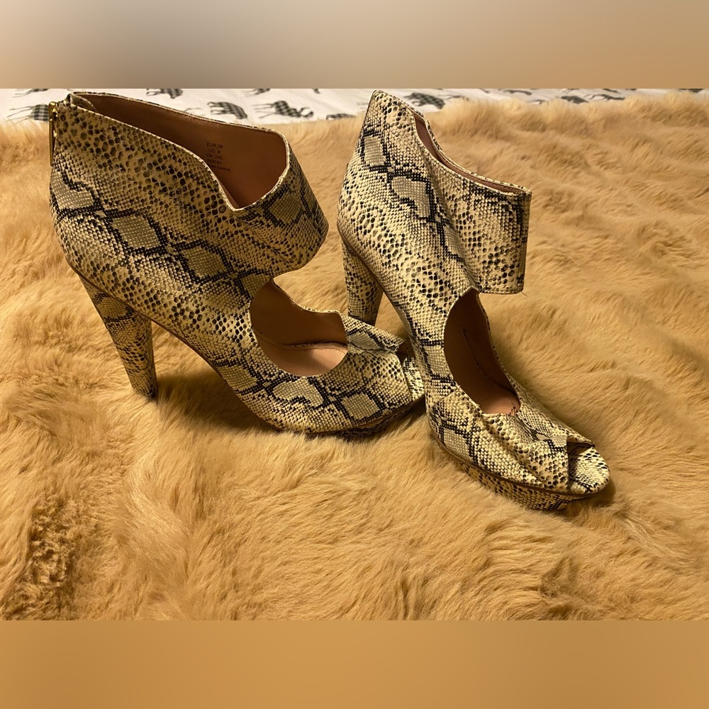 H&M animal print heels